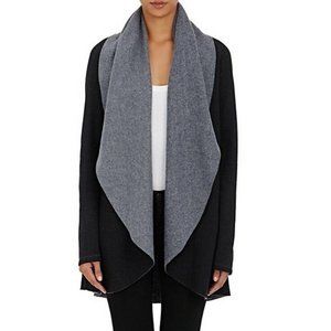 Barneys M Cardigan Grey Rapu Fleece Plush Open Cas